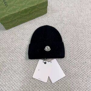 Moncler Black Beanie Hat